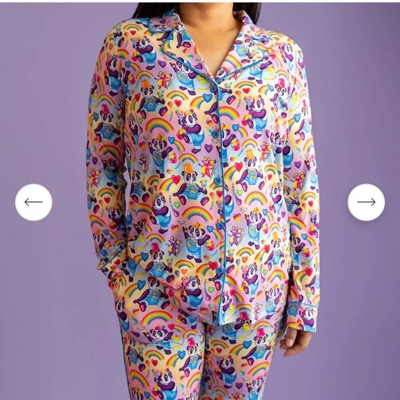 Posh Peanut x Lisa Frank Women's Luxe Pajama Pant Set - 2X - Picture 2 of 4